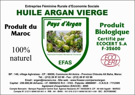 Produits Certifis BIO par l'organisation internationale ECOCERT